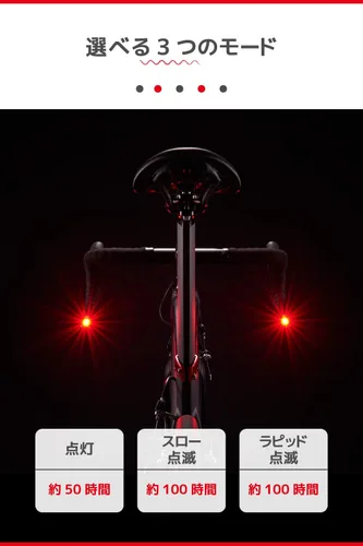 Vista 4 de CatEye Juego de luces de bicicleta de extremo de barra de orbe negro (predeterminado, negro)