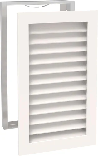Vista 24 de Worth Home Products - Rejilla de retorno de CA de lujo de 12 pulgadas de ancho x 12 pulgadas de alto x 3 pulgadas de profundidad solo para paredes