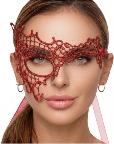 Vista 8 de Masquerade Mask For Women Lace Masquerade Mask for Masquerade Party, Proms, Venetian Party, Mardi Gras, Halloween & Cosplay Ana Bg Pluma de Pavo Real