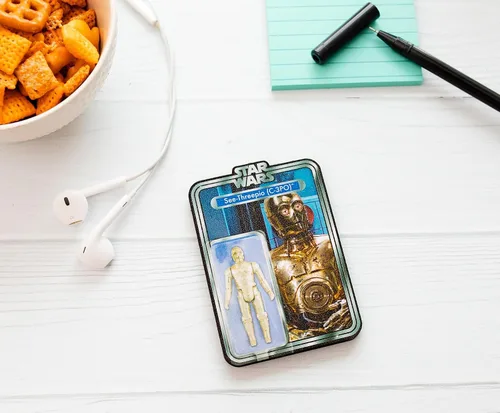 Vista 2 de AQUARIUS Star Wars C3PO - Figura de acción con imán para refrigerador, casillero, pizarra blanca y sala de juegos, productos y coleccionables