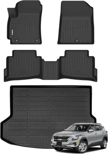 Vista 76 de Tapetes de piso para todo clima y forro de carga con respaldo para Chevrolet Suburban de 7 asientos 2021-2025 / GMC Yukon XL de 7 asientos