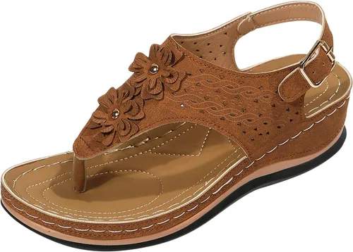 Vista 3 de Sandalias de cuña para mujer, sandalias de gladiador para mujer, sandalias de verano para mujer, alpargatas de plataforma 2023, sandalias casuales