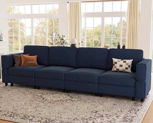 Vista 30 de Belffin Módulo modular de respaldo para sofá seccional para sofá seccional apoyabrazos/respaldo (juego de 4) terciopelo negro