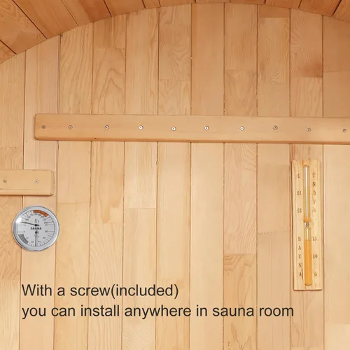 Vista 5 de Termómetro de sauna en Fahrenheit, termómetro higrómetro de sauna 2 en 1, medidor preciso de temperatura y humedad para saunas, accesorios de sauna