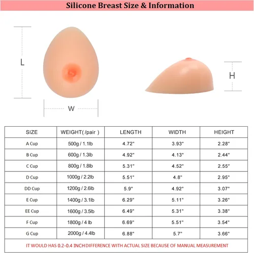 Vista 5 de MERSTEYO Self Adhesive Silicone Breast Forms Fake Boobs For Crossdresser Transgender Mastectomy Prosthesis