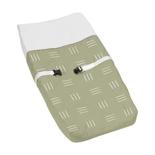 Vista 7 de Sweet Jojo Designs Cambiador de cambiador de bebé verde oscuro con flechas boho para niño y niña, tapete para cambiador de pañales para recién