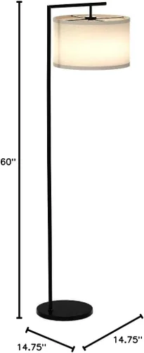 Vista 11 de Brightech Montage - Lámpara de pie moderna - Lámpara de pie LED con pantalla bronceada para salas de estar y oficinas - Luz de lectura
