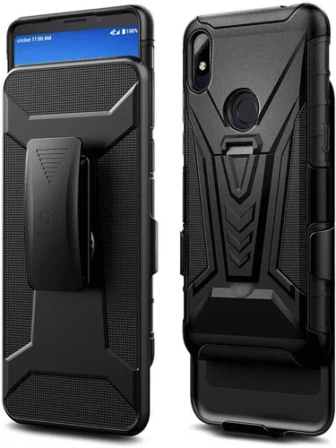 Vista 11 de Rome Tech Funda con clip para cinturón para Cricket Icon 3 de 6.5 pulgadas (2021) - Funda de teléfono celular de doble capa a prueba de golpes