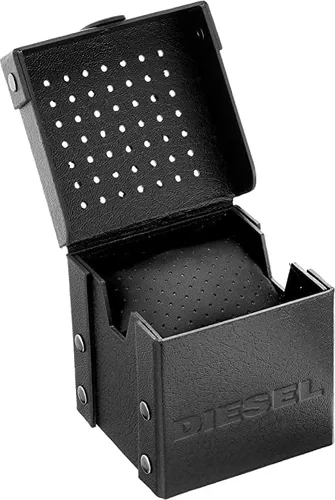 Vista 4 de Diesel DZ7445 Correa de cuero marrón con esfera gris Uber Chief 2126in Reloj para hombre Gris