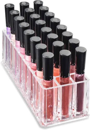 Vista 2 de byAlegory - Organizador de maquillaje acrílico para brillo de labios, 24 espacios