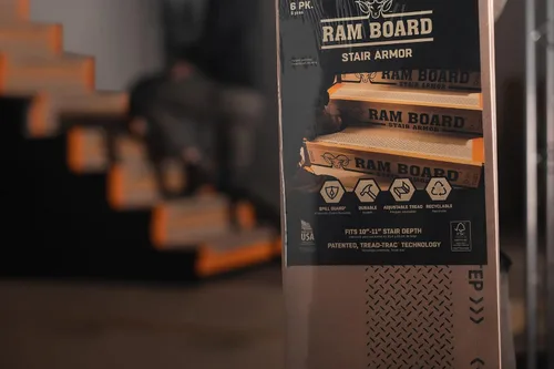 Vista 6 de Ram Board Armadura de escalera para protección temporal de escaleras, 1.58 pies x 2.83 pies (paquete de 6)