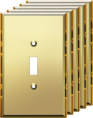 Vista 20 de LIDER - Placa de pared reflectante para interruptor de palanca, de gran tamaño, 1 banda, acrílico Dorado