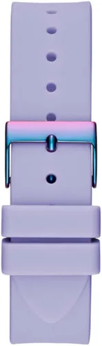 Vista 8 de GUESS Reloj para mujer de 1.57 pulgadas, correa morada, esfera lavanda, caja iridiscente, Púrpura