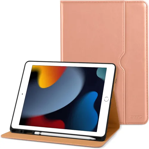 Vista 44 de DTTO Funda para iPad de 9ª/8ª/7ª Generación de 10.2 Pulgadas 2021/2020/2019, Funda de Soporte Folio Empresarial de Cuero Premium con Soporte