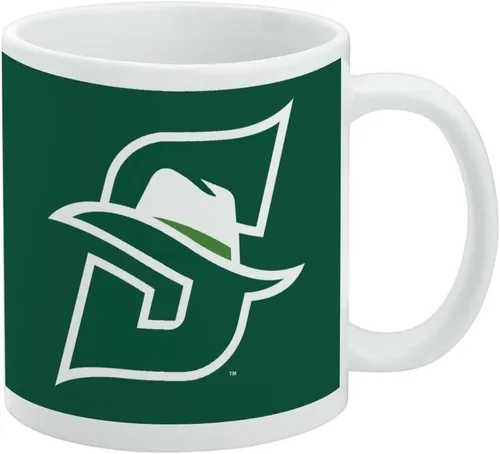 Vista 491 de Taza de cerámica con el logotipo principal de la Universidad Rider, taza de regalo novedosa para café, té y bebidas calientes, 11oz, blanca