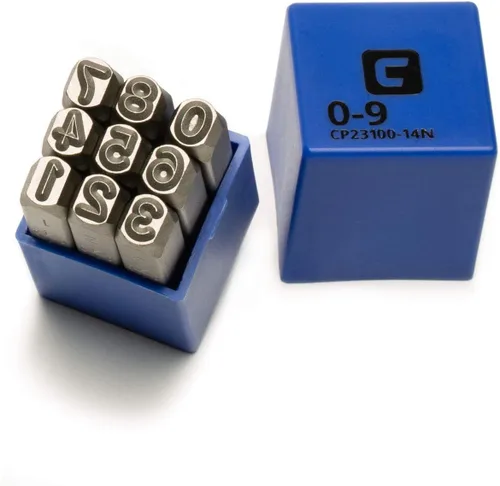 Vista 12 de Capri Tools Juego profesional de sellos de letras y números de 1/4 pulgadas, 36 piezas