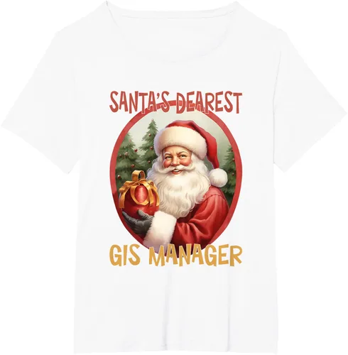 Vista 33 de GIS Manager Christmas Holiday Love Xmas T-Shirt Negro