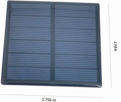 Vista 4 de 10 unids epoxi panel solar 5.5 V 190 mA mini panel de células solares policristalinas 70 mm x 70 mm/2.76 "x 2.76" para energía solar mini células