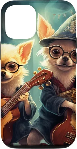 Vista 26 de iPhone 16 Chihuahua Mago Guitarristas, Chihuahua Dog, Estuche Guitarrista Mágico