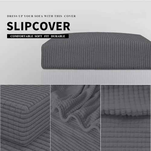Vista 4 de EFELIM Fundas de cojín elásticas para cabina de comedor de caravana, funda elástica para sofá de 2 plazas, protector de muebles para caravana, Beige