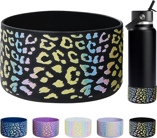 Vista 52 de WK IEASON Base protectora de silicona para botellas Hydro Flask de 12 a 24 onzas de ancho y boca estándar, funda antideslizante para accesorios de 2