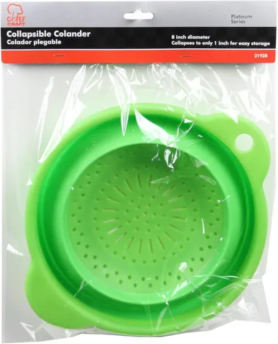 Vista 2 de Chef Craft Colador de plástico de silicona seleccionado, 8 pulgadas, el color puede variar