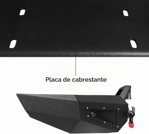 Vista 7 de VIJAY Parachoques delantero para Jeep Grand Cherokee WJ 1999-2004 con placa de cabrestante y luces
