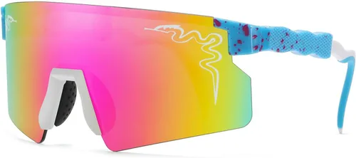 Vista 12 de Dos tamaños de gafas de sol para adultos y jóvenes, niños y niñas, UV400, para hombres y mujeres, para ciclismo, actividades al aire libre