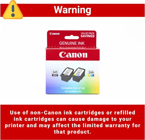 Vista 6 de Canon Paquete económico de tinta original PG-245 XL/CL-246 XL (2 cartuchos), compatible con iP2820, MG2420/2924/2920/3020/2522/2525, MX492