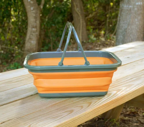 Vista 4 de UST flexware fregadero, 2.25 gallones, color naranja. utensilios de cocina de camping
