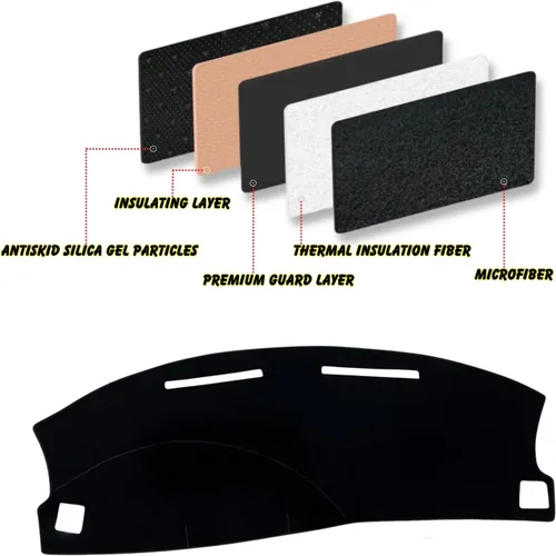 Vista 9 de Cubierta Alfombrilla Tapete para Tablero de Instrumentos Antideslizante Personalizada Compatible con Dodge Charger 2005 2006 2007 Protector Parasol