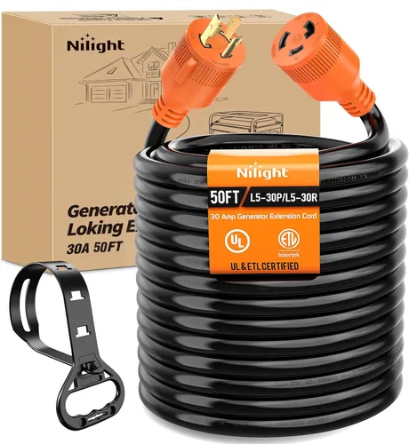 Vista 57 de Nilight Cable de Extensión para Secadora EV de 15 Pies 3 Clavijas 30 Amperios NEMA 10-30P 10-30R Cable de Extensiones Antiguas Servicio Pesado