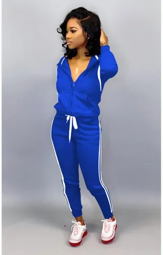 Vista 5 de TOPSRANI Conjunto de dos piezas para mujer conjunto de sudadera con capucha y pantalones deportivos a juego