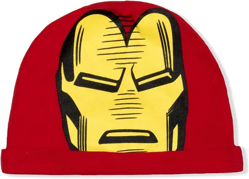 Vista 4 de Marvel Conjunto de body y gorro de manga corta de superhéroe para recién nacido y bebé, Spider-ManThorCapitán AméricaHulkIron Man