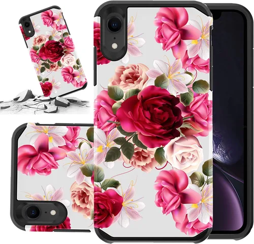 Vista 9 de Funda compatible con Apple iPhone XR, resistente [negra y negra] con [a prueba de golpes] [a prueba de caídas] fundas protectoras para iPhone XR