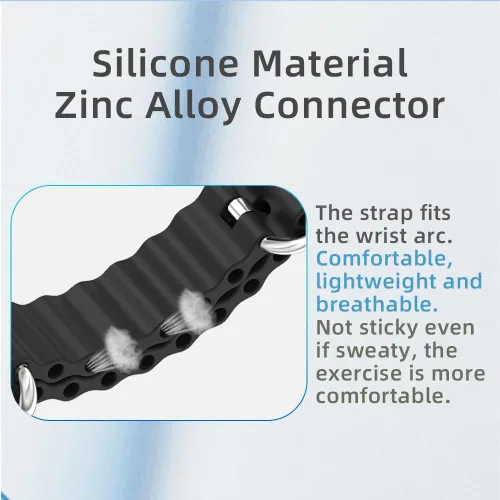 Vista 4 de Correa de repuesto de silicona para reloj, accesorios de pulsera inteligente para Amazfit 7 Fit Band