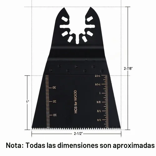 Vista 3 de HIFROM Hojas de sierra oscilantes de precisión de madera segmentada ancha/plástico/metal blando para múltiples herramientas, repuesto para Fein