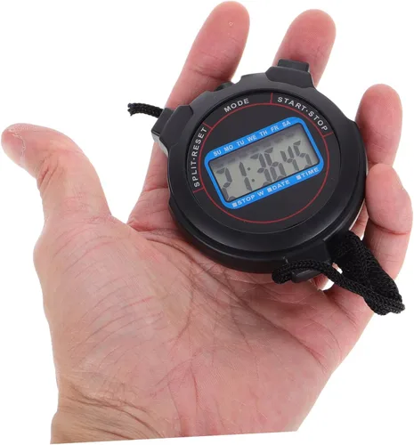 Vista 4 de Cronómetro deportivo digital con pantalla grande para entrenadores, funcionamiento silencioso, ligero, diseño portátil para natación, correr, yoga