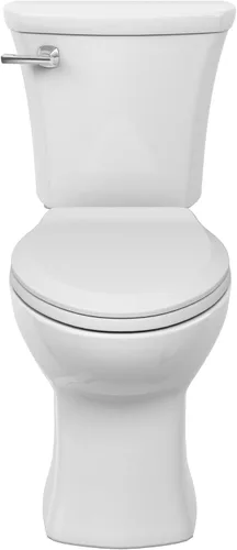 Vista 5 de American Standard 608AA005.020 Edgemere Inodoro de dos piezas con asiento de cierre lento y anillo de cera, parte delantera alargada, descarga a