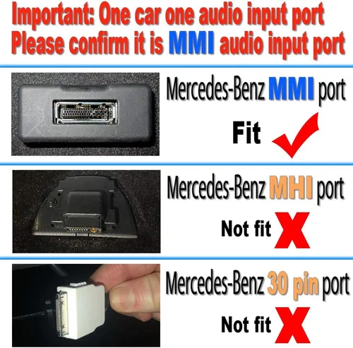 Vista 2 de Yoper Kit Bluetooth compatible con Mercedes-Benz MMI adaptador de interfaz de coche iPhone Android iPod integración música conector AUX