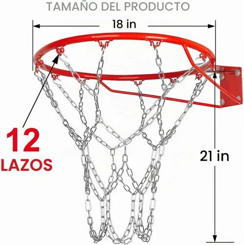 Vista 2 de LAO XUE - Cadena de baloncesto de repuesto resistente, 21 pulgadas de metal