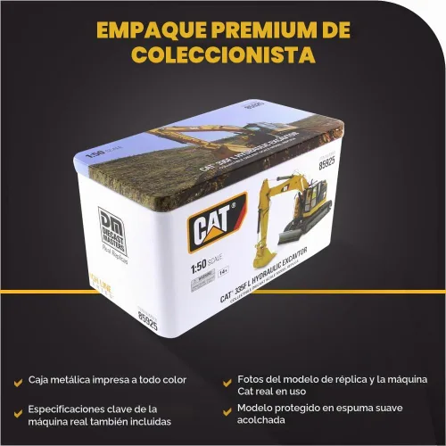 Vista 6 de Diecast Masters Excavadora hidráulica Caterpillar 335F L 1:50 Camiones para gatos y equipos de construcción de la serie High Line 85925