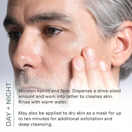 Vista 4 de COSMEDIX Purity Clean Limpiador facial exfoliante – Limpiador facial suave, restaura e hidrata para una piel clara y uniforme, fabricado con aceites
