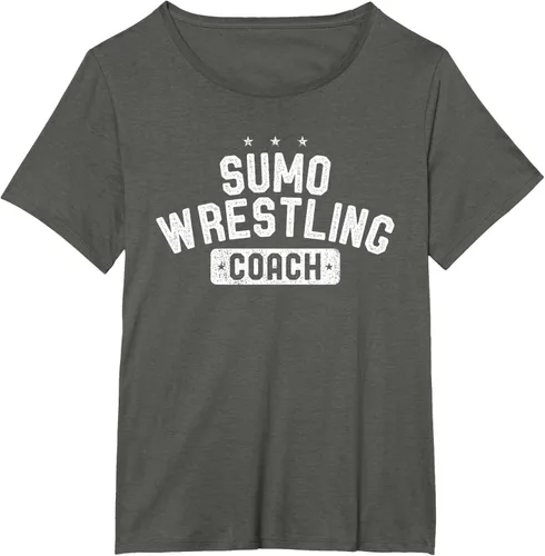 Vista 70 de Camiseta vintage de lucha libre Sumo Entrenador de lucha libre, Negro, S