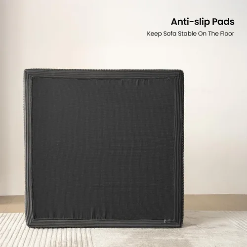 Vista 9 de Sofá seccional modular, 120.47" Sofá seccional moderno en forma de nube con chaise en L, cómodo sofá mullido de corduroy con asiento profundo, sofás