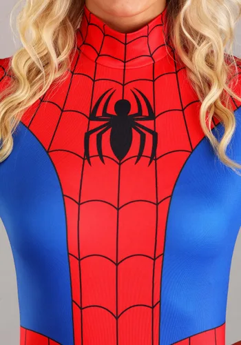 Vista 6 de Disfraz Premium de Mujer de Hombre Araña Azul y Rojo Multicolor