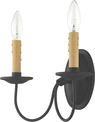 Vista 6 de Livex Lighting 4452-04 Heritage 2 Aplique de pared negro claro