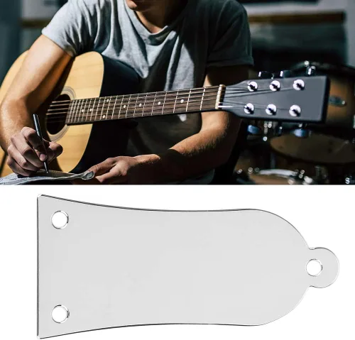 Vista 2 de 3 Agujeros Metal Bell en forma de campana de guitarra cubierta de varilla cubierta para guitarra eléctrica (plata)