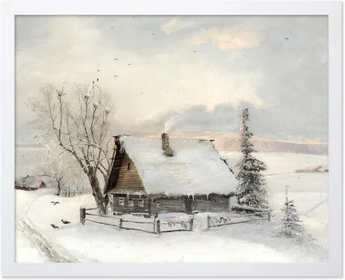 Vista 32 de Poster Master Póster vintage The Beginning Of Spring – Impresión retro de invierno – Arte de nieve – Arte de paisaje – Regalo para hombres y mujeres