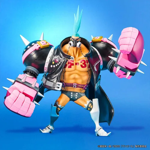 Vista 4 de Ichibansho Figure - Una pieza - Franky (película roja), estatua coleccionable de Bandai Spirits